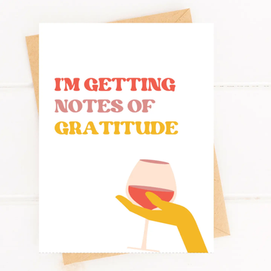 Notes of Gratitude Cute Thanksgiving Card