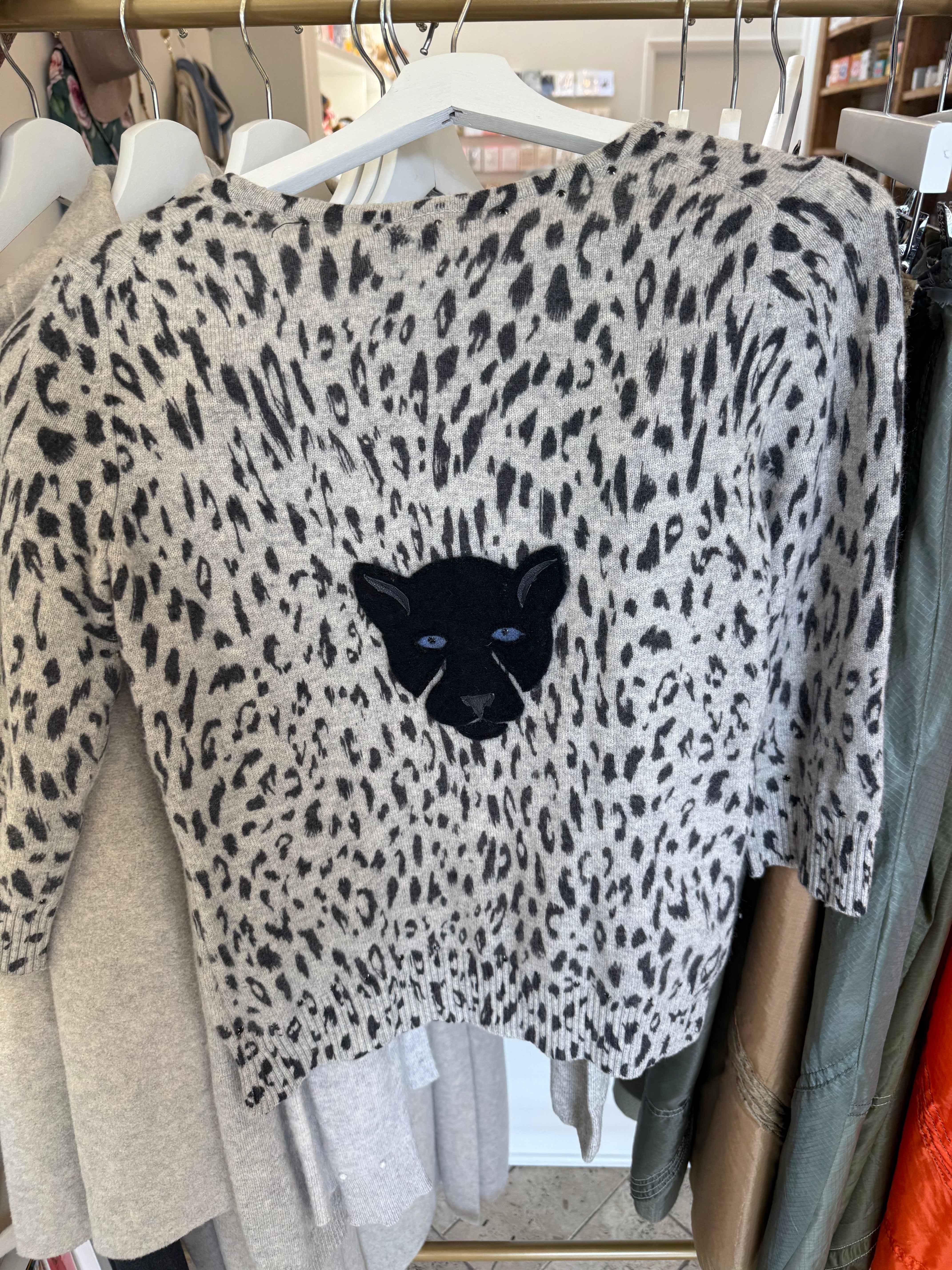 Leopard Jaguar Cardigan Sweater