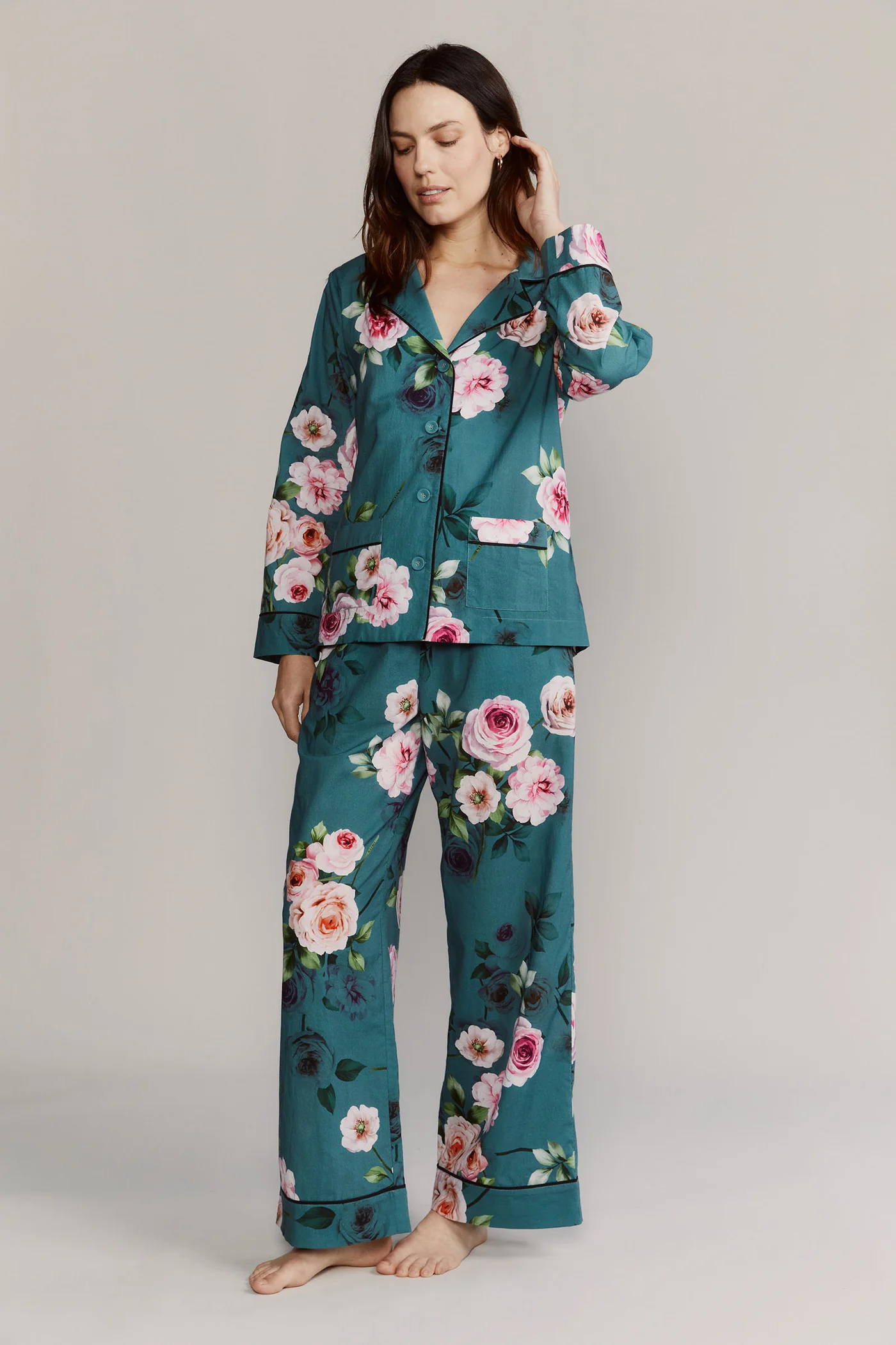 Green Cabbage Cotton Pajamas