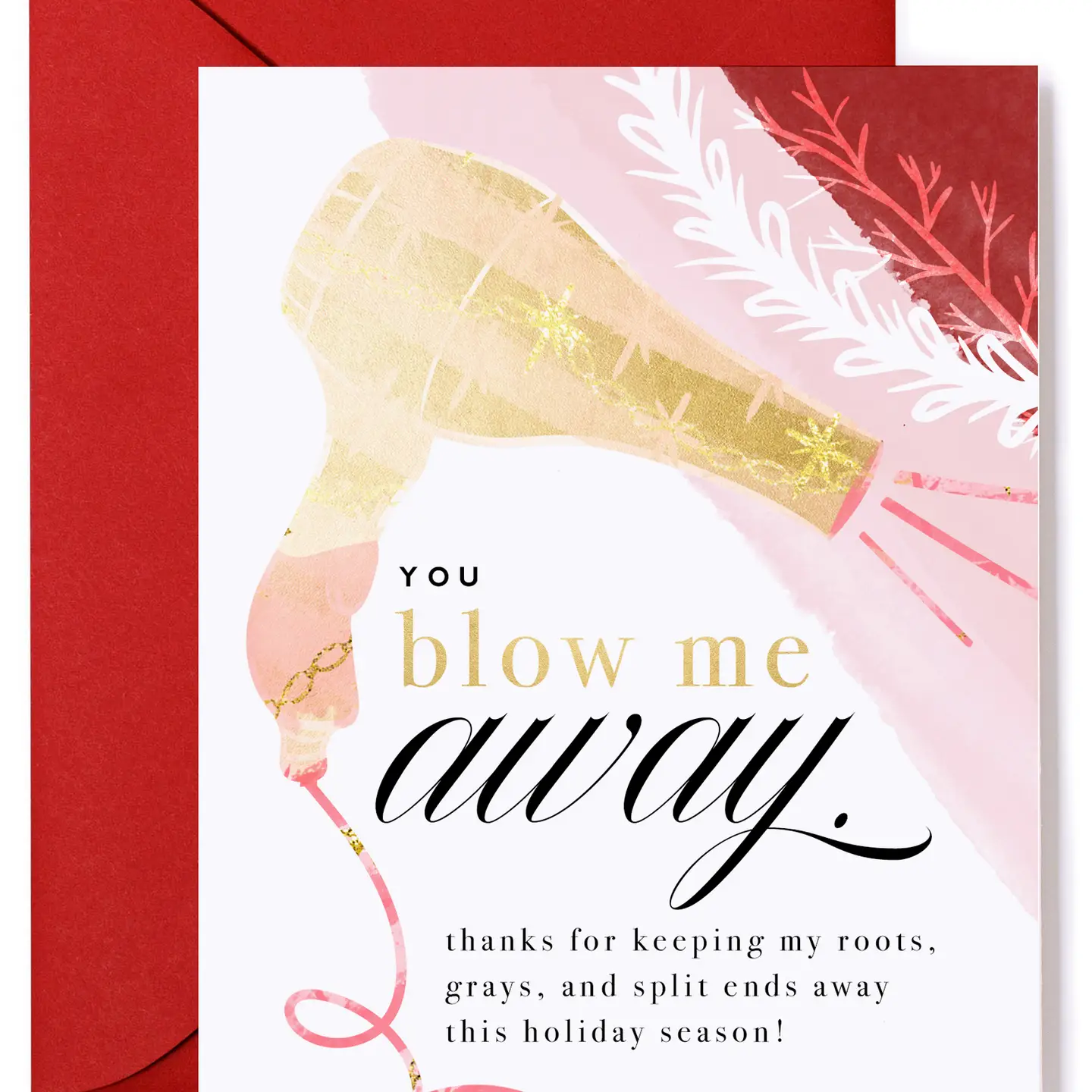 Hair Stylist Holiday Thank You Card