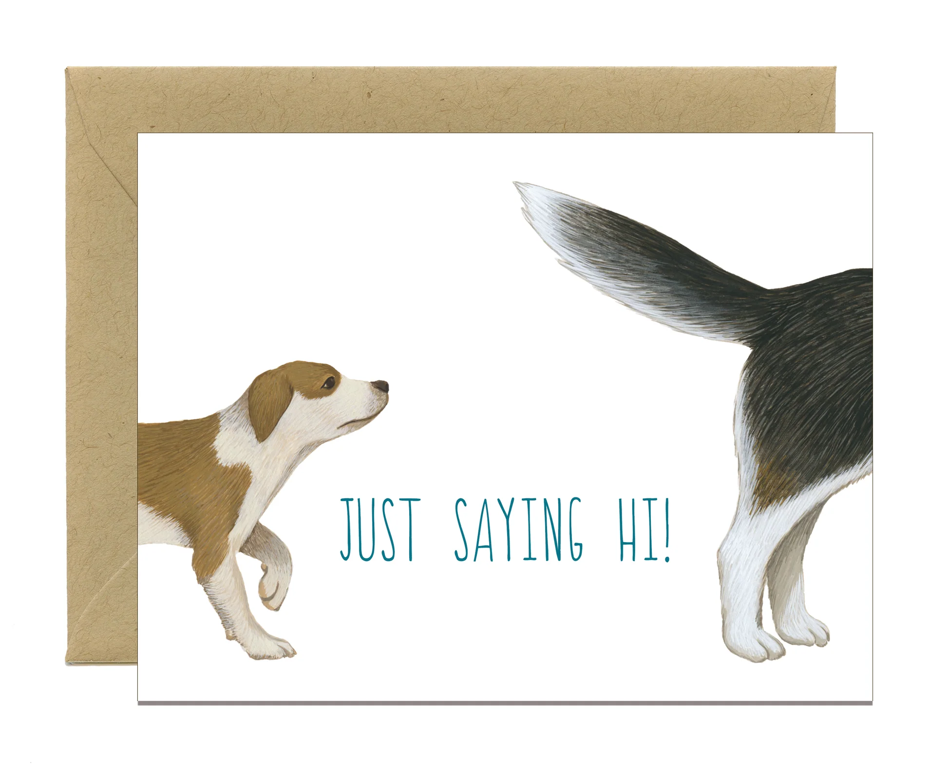 Dogs Saying Hi Card