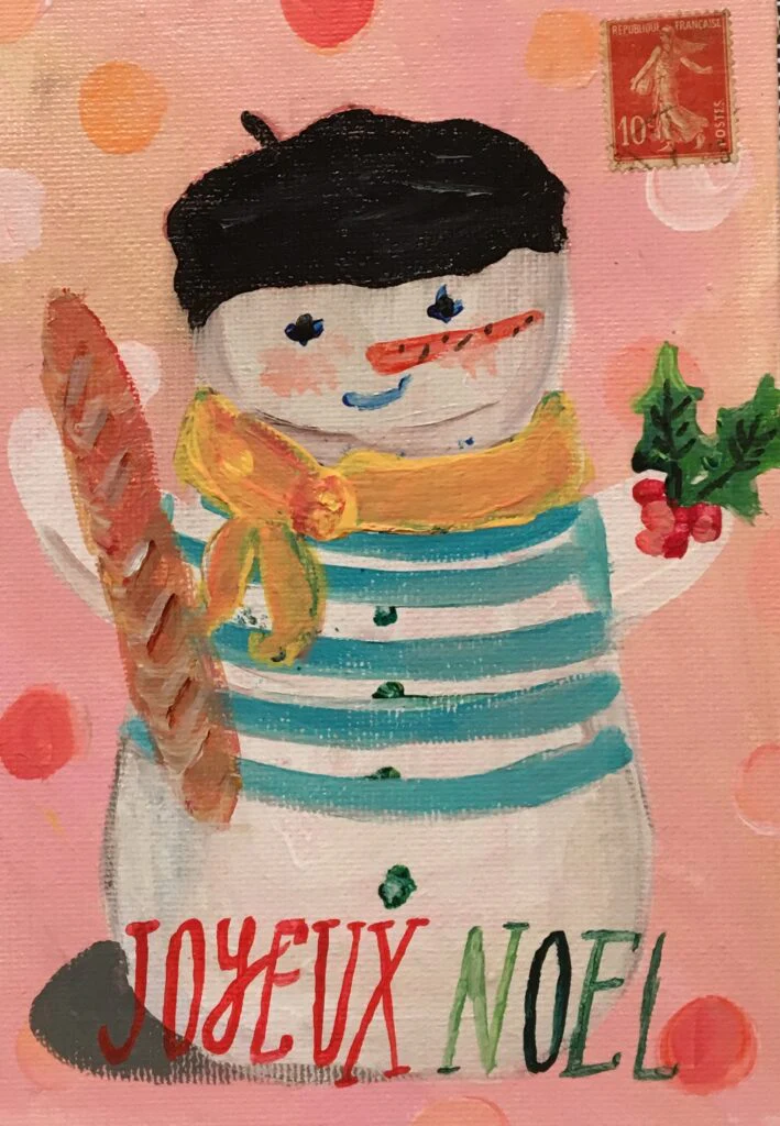 Joyeux Noel Snowman Card