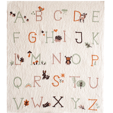 Natural Alphabet Baby Blanket