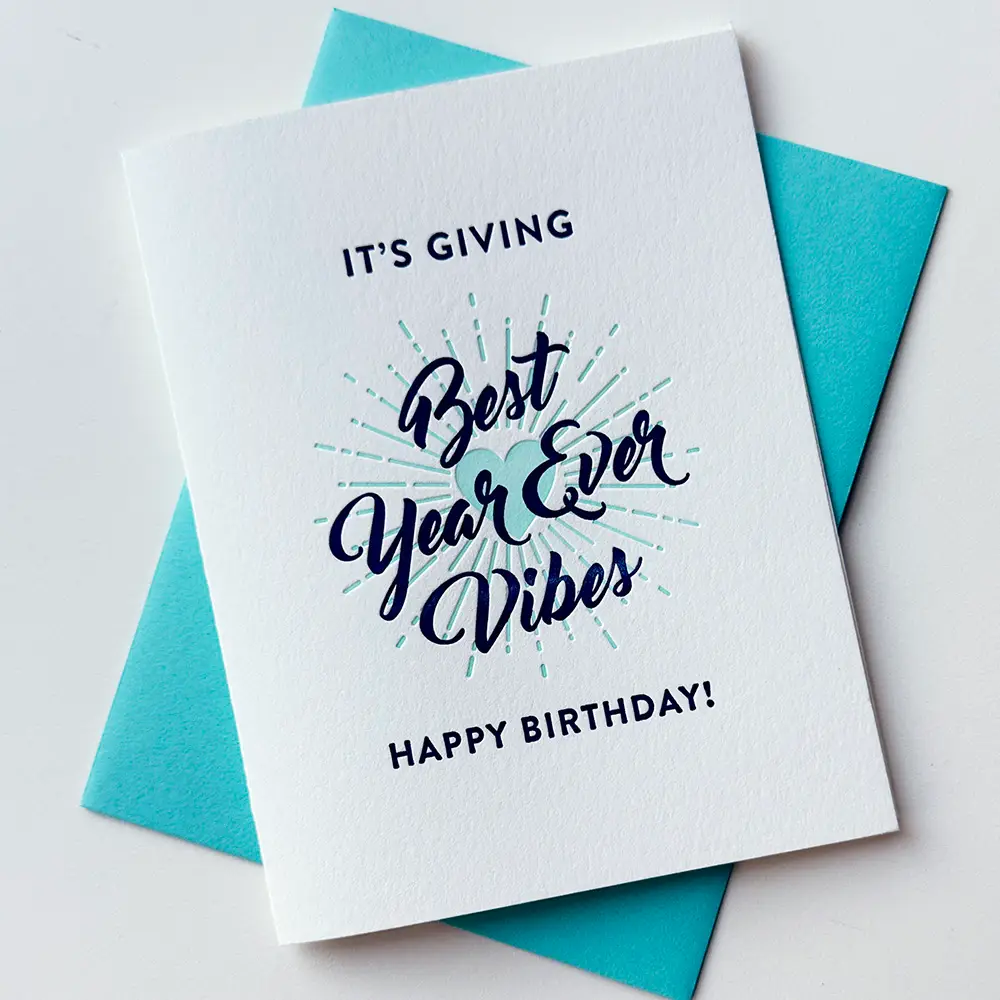 Best Year Ever Vibes Card