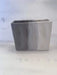 Grey and White Mini Rectangle Ripple Vase