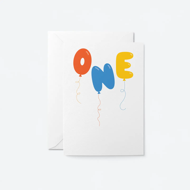 One - 1st Birthday Card