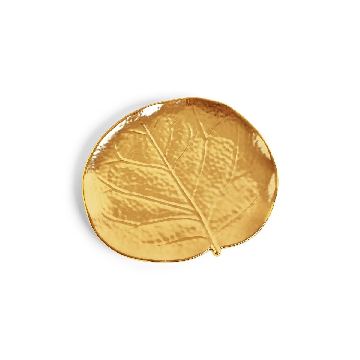 Botanical Leaf Gold Tidbit Plates