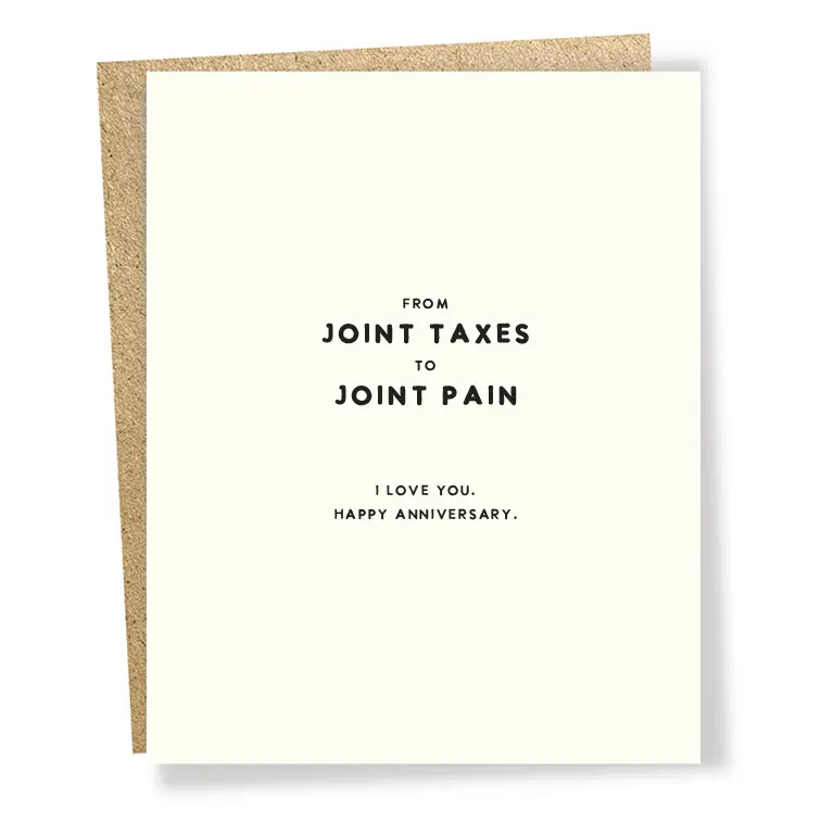 Joint Pain Anniversary Card