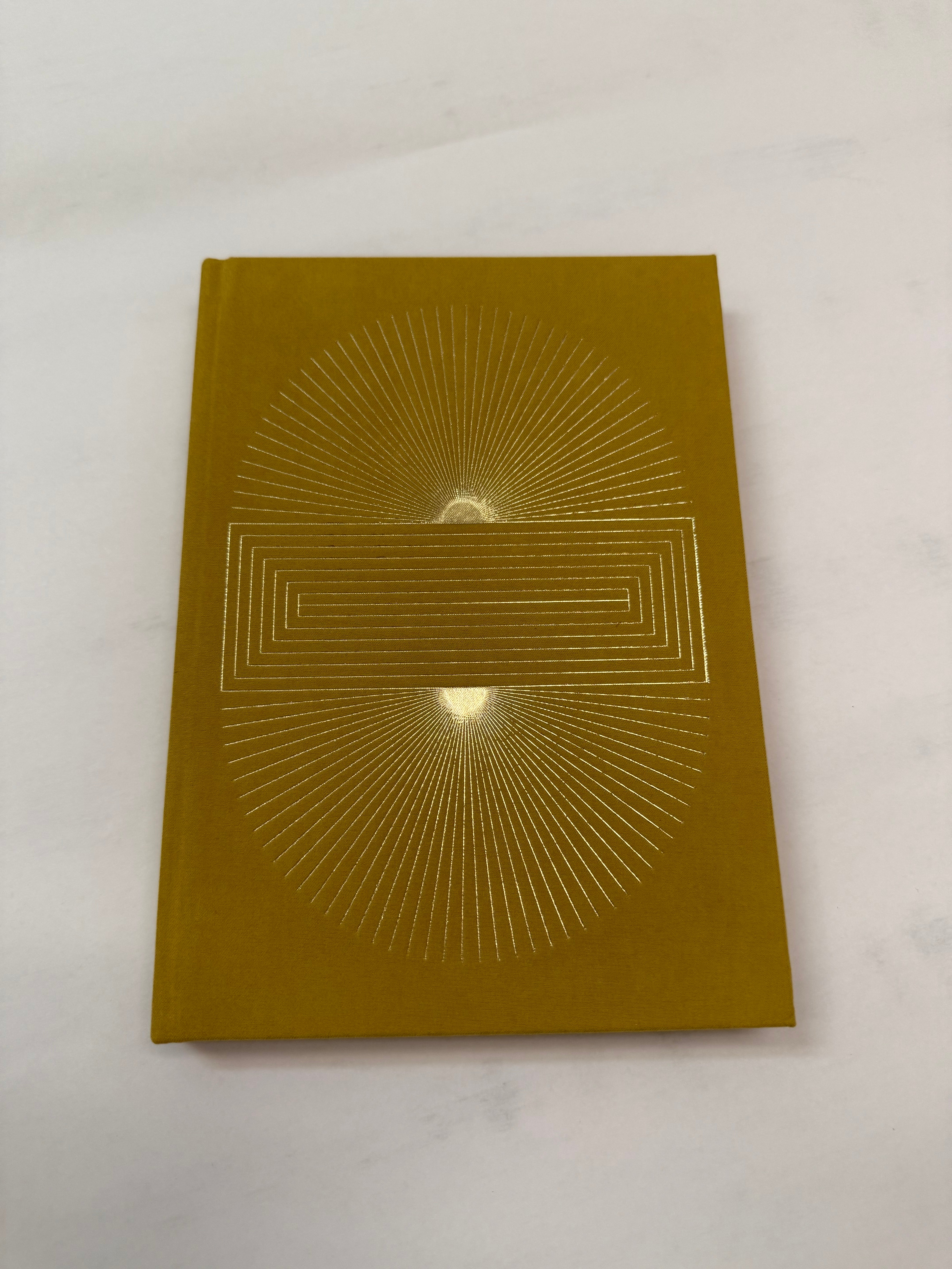 Ochre Radiant Sun Bookcloth Blank Book