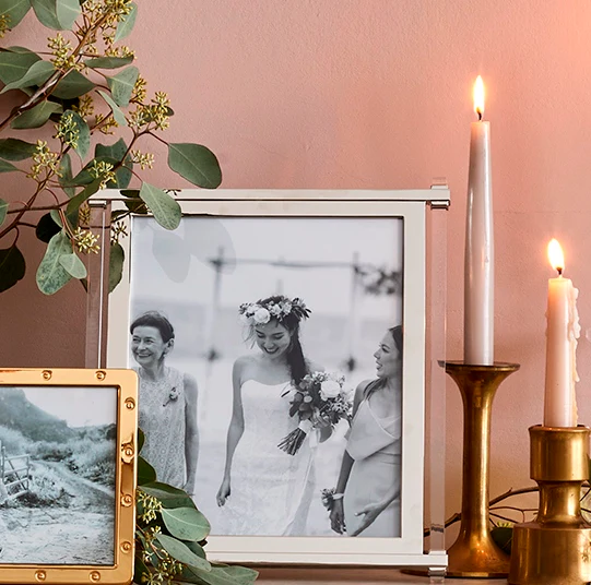 Acrylic Pillar Silver Frame 8x10