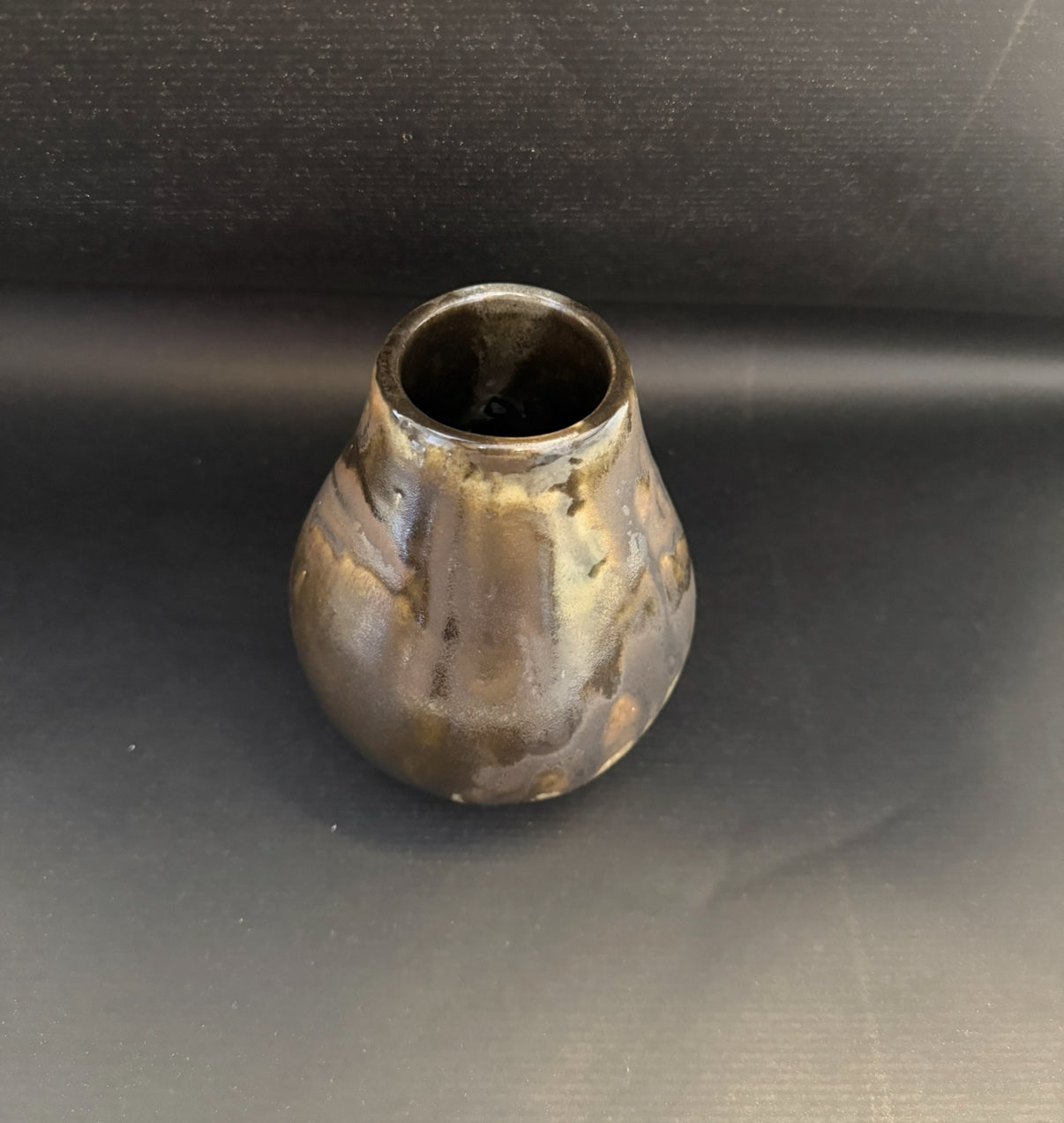 Marble Charcoal Mini Tapered Sphere Vase