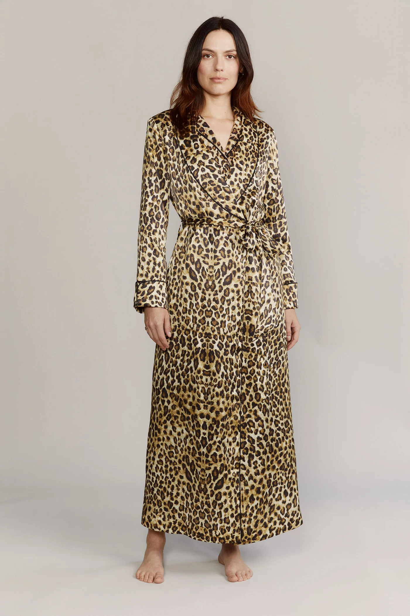 Leopard Silk Robe