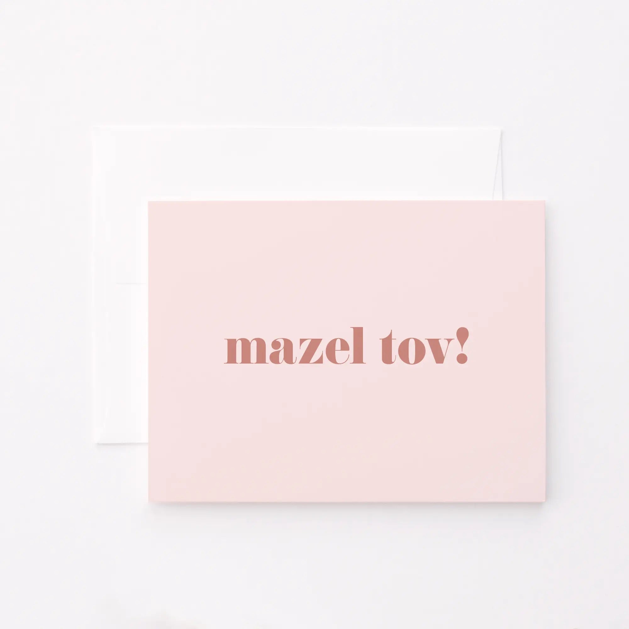 Classic Mazel Tov Pink Card