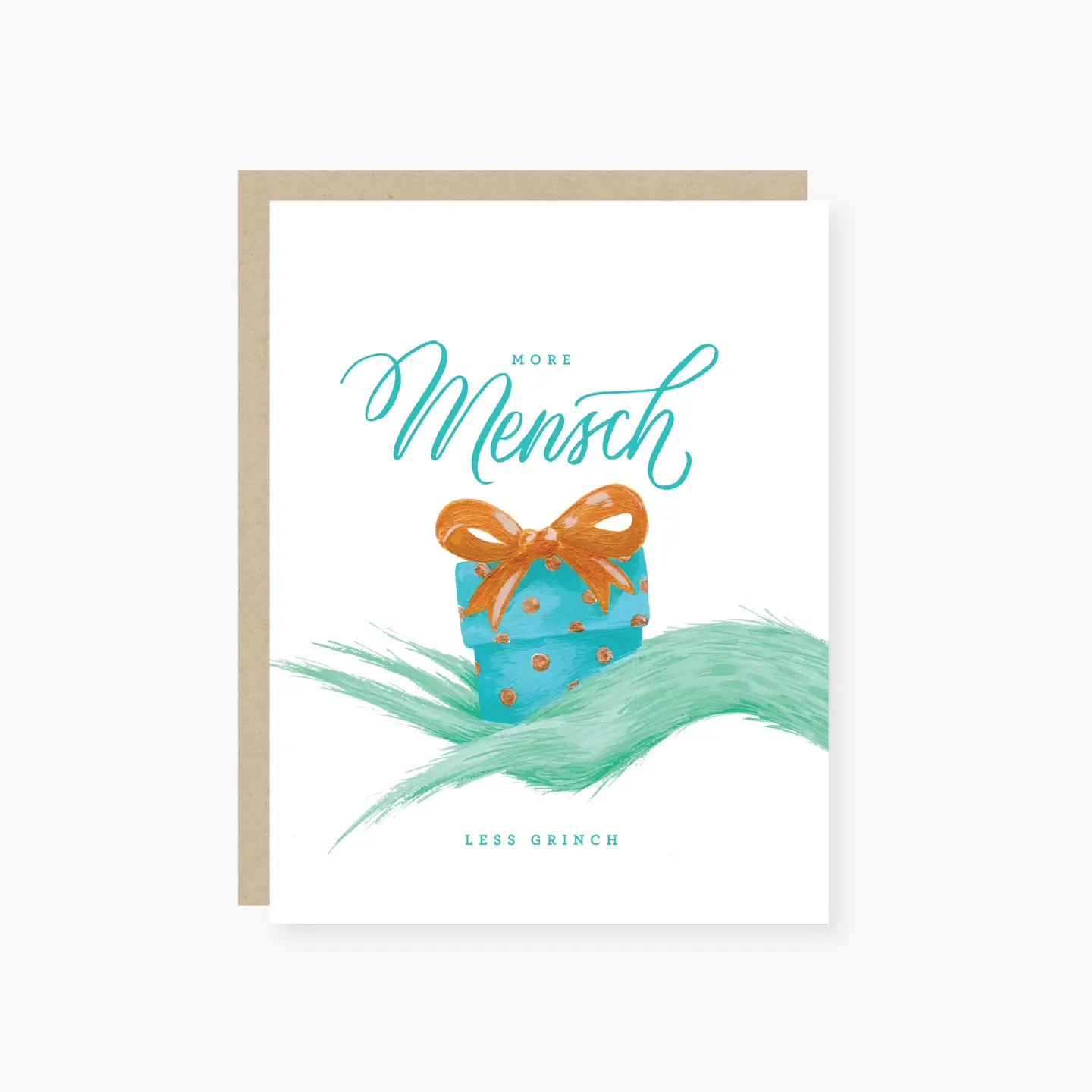 More Mensch Less Grinch Hanukkah Card