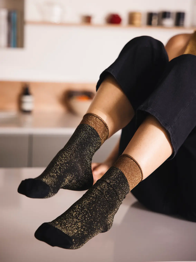 Madison Black Disco Socks O/S