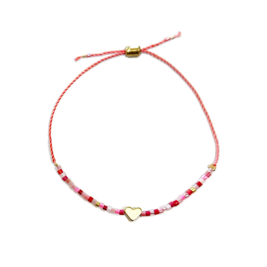 Pink Candy Heart Bracelet