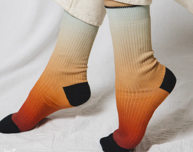 Orange Vert Gradient Socks