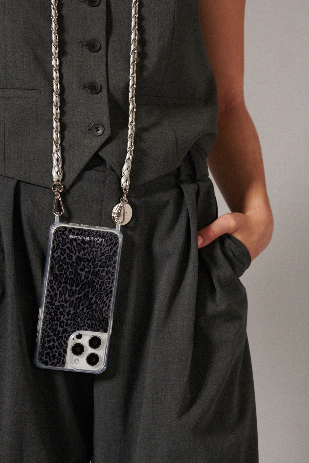 LC2 Lou White Silver Long Chain