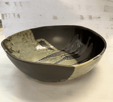 Marble Charcoal 12" Round Bowl