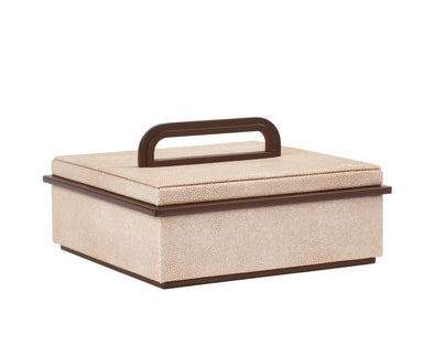 Small Ecru Shagreen Box