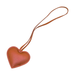 Orange Leather Heart Bag Charm