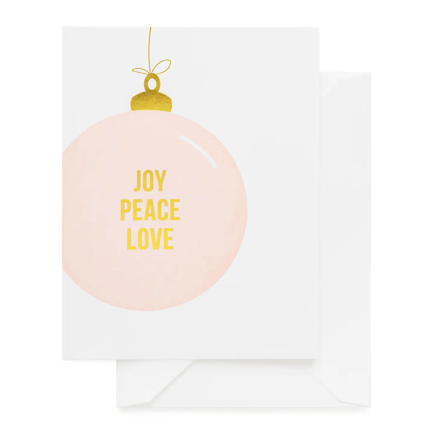 Joy Peace Love Ornament Card
