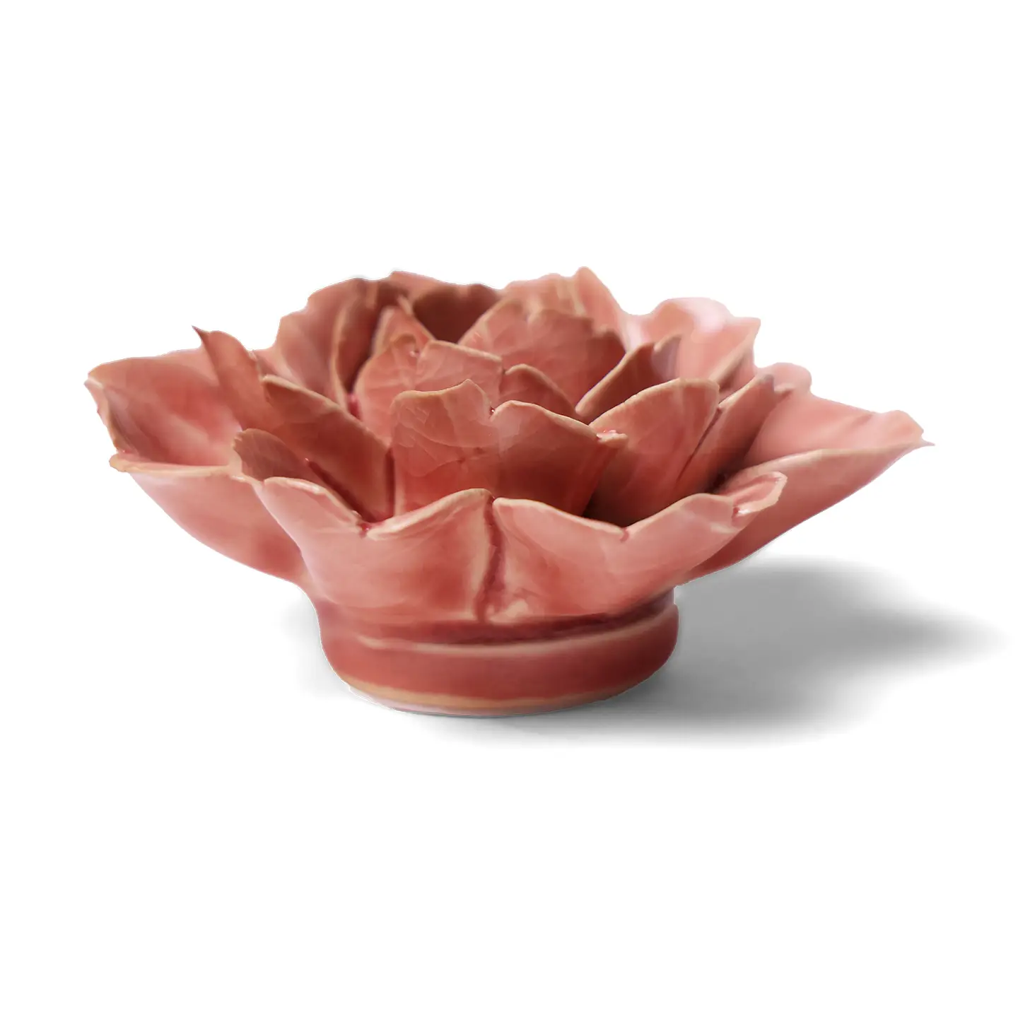 Champagne Pink Rose Ceramic Flower