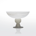 White Swirl Footed Bowl Medium