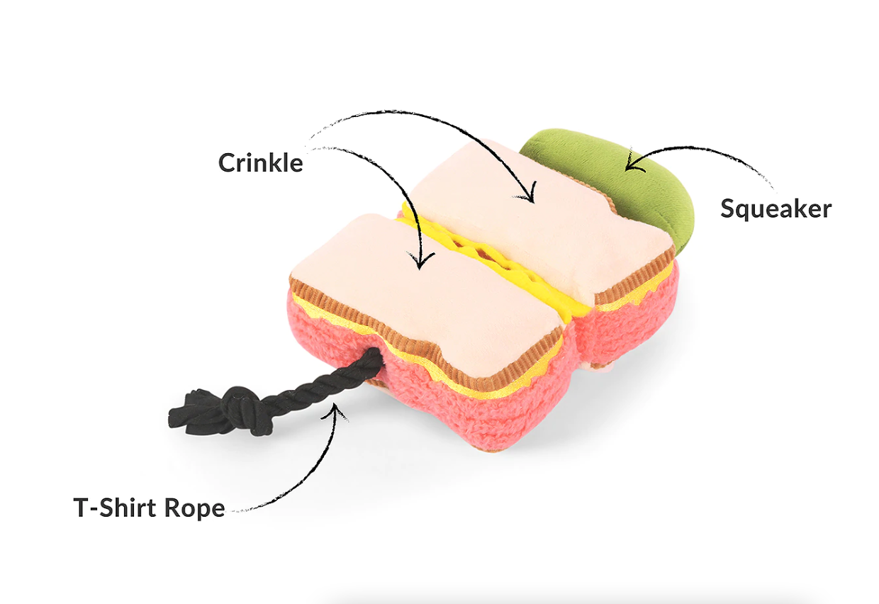 Smoked Meat Sandwich Dog Toy