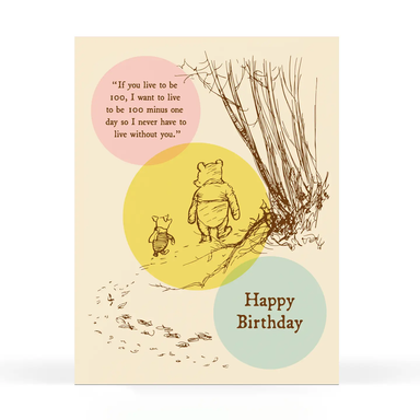 Pooh 100 Birthday Card