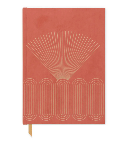 Bright Terracotta Ray Bookcloth Blank Book