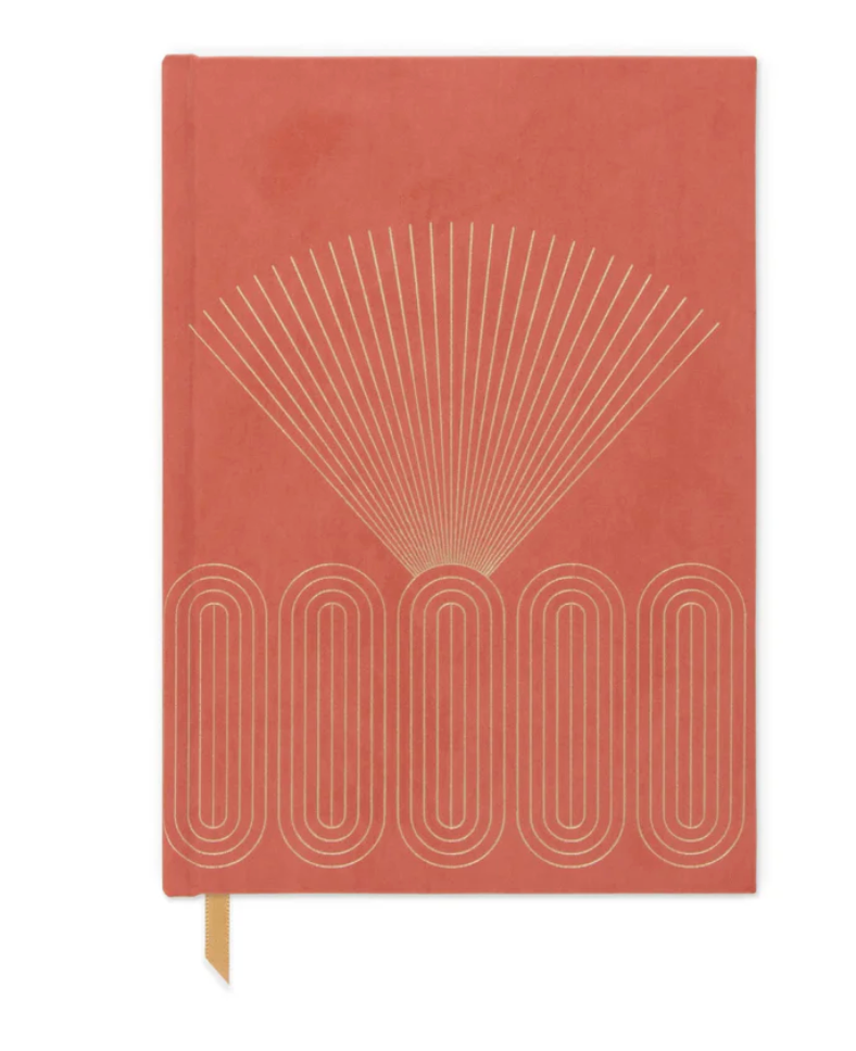 Bright Terracotta Ray Bookcloth Blank Book