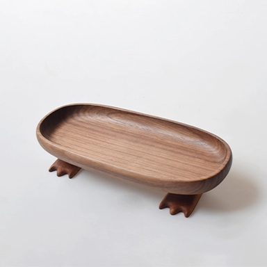 Oval Black Walnut Bigfoot Storage Tray