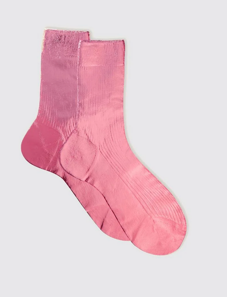 Rosa One Ribbed Laminated Socks