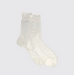 Silver One Ribbed Laminated Socks