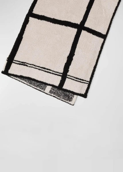 Stone Black CozyChic Grid Throw Blanket