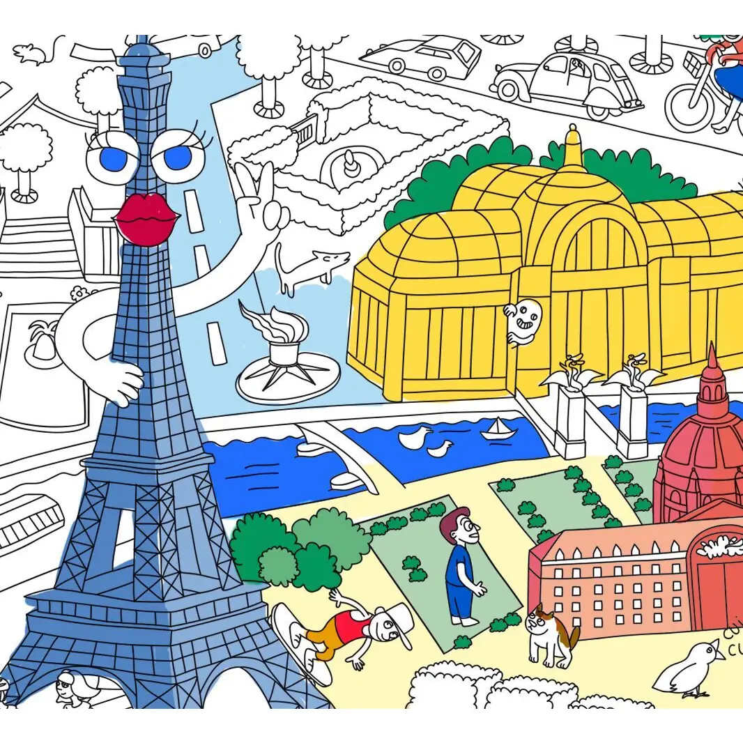 Paris Giant Coloring Poster