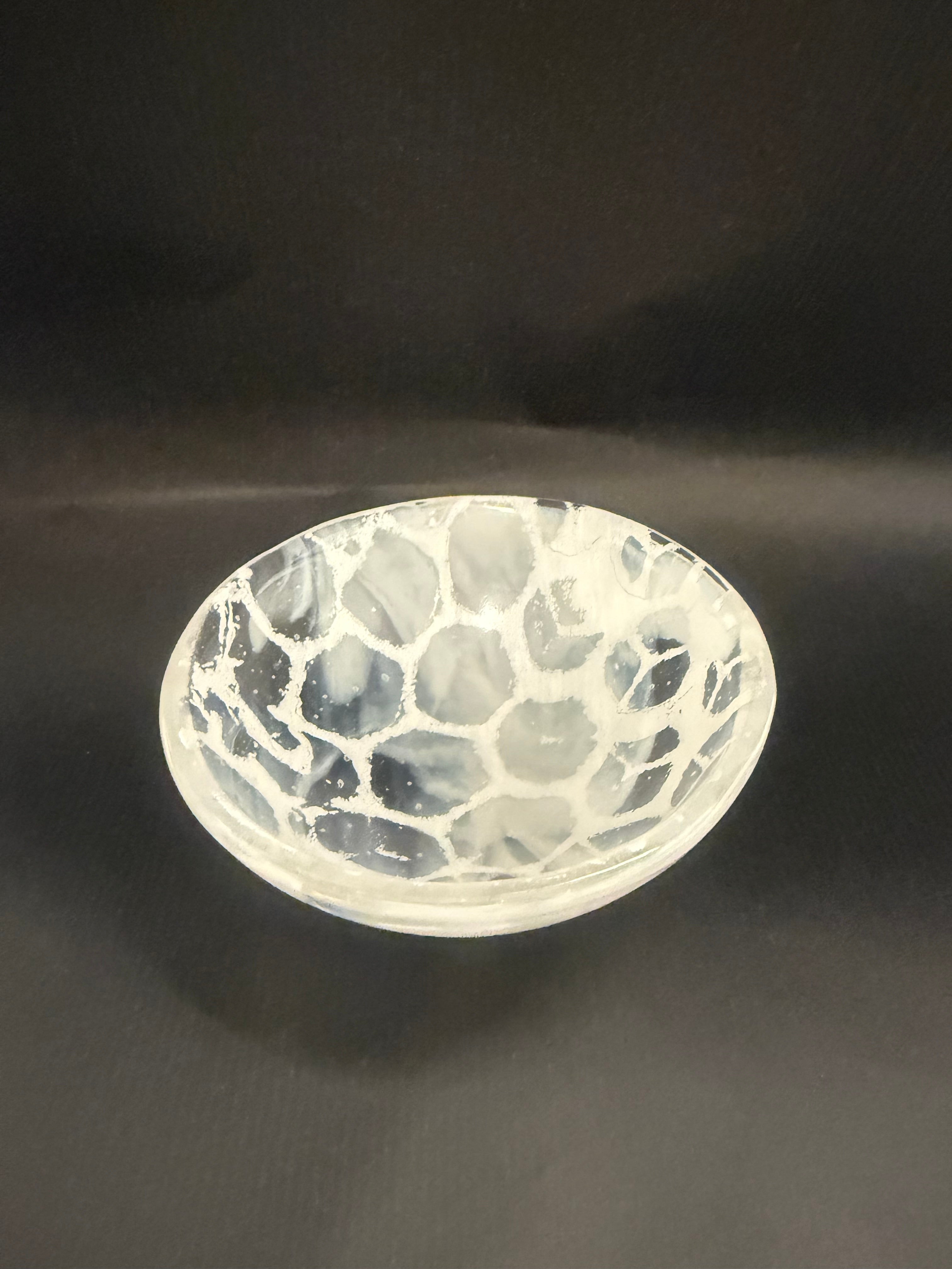 Honeycomb White Whisp Small Bowl