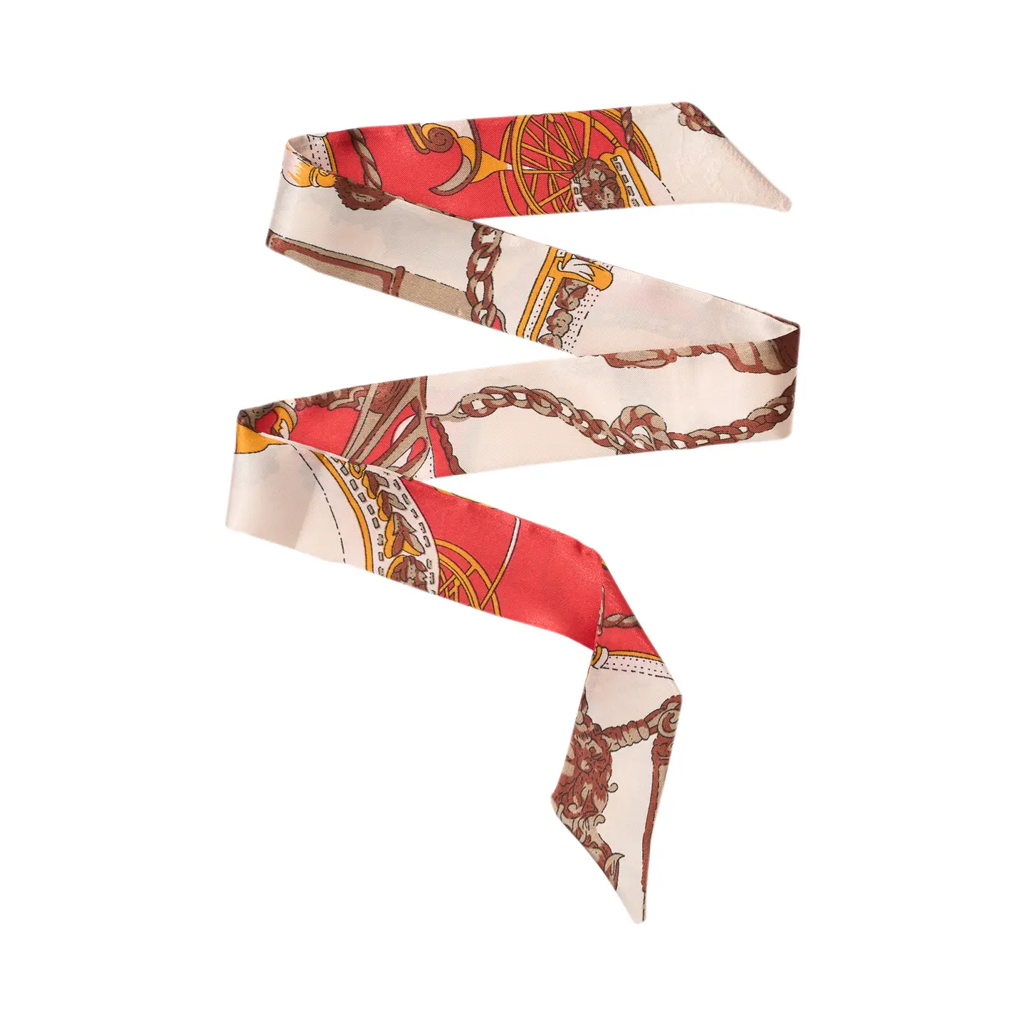 Red Twilly Silk Scarf