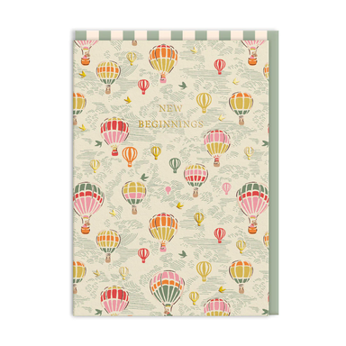 Cath Kidston Hot Air Balloons New Beginnings Card