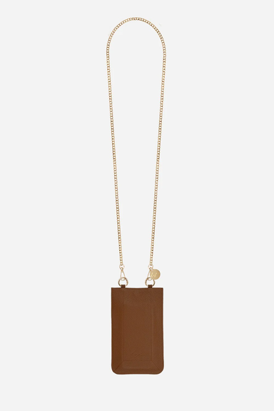 Bahia Camel Leather Phone Bag