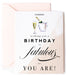 Cheers! Fabulous Champagne Birthday Greeting Card