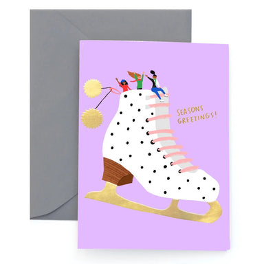 Ice Skaters Holiday Card
