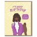 Prince Poodle Birthday Card