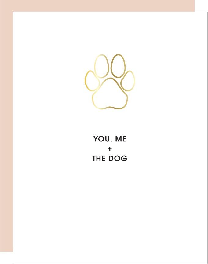 You, Me , and The Dog Paw Print Paperclip Card