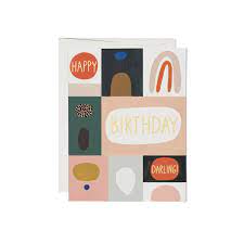 Color Block Birthday Foil Card