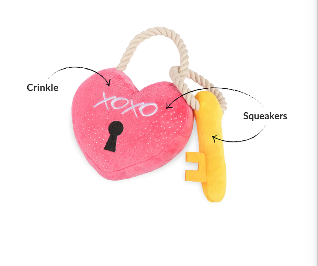 Love You a Lock Dog Toy