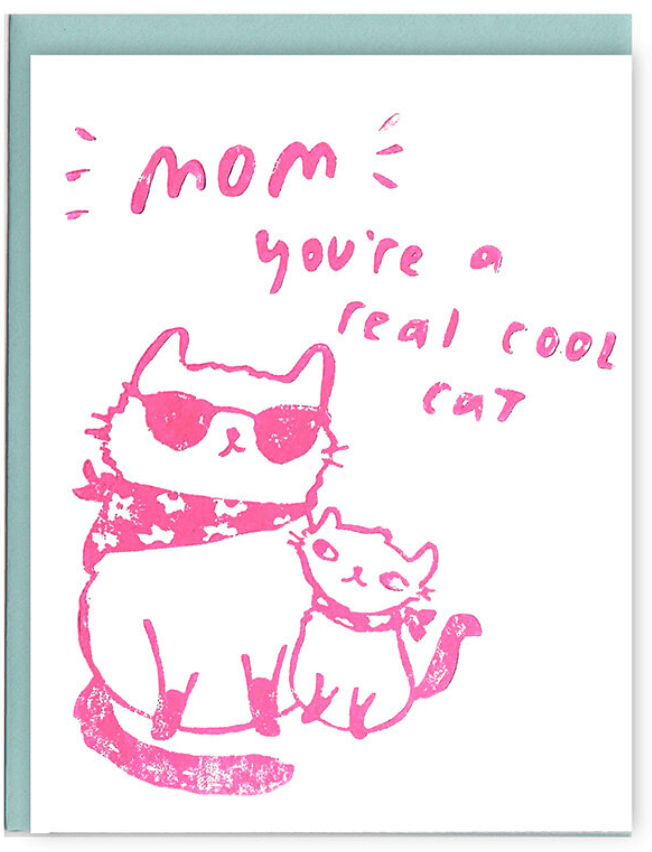 Cool Cat Mom Card