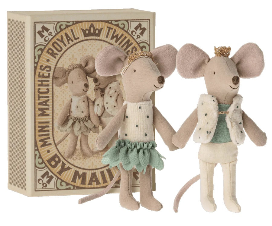 Royal Twins Mice in Box Stuffed Animals