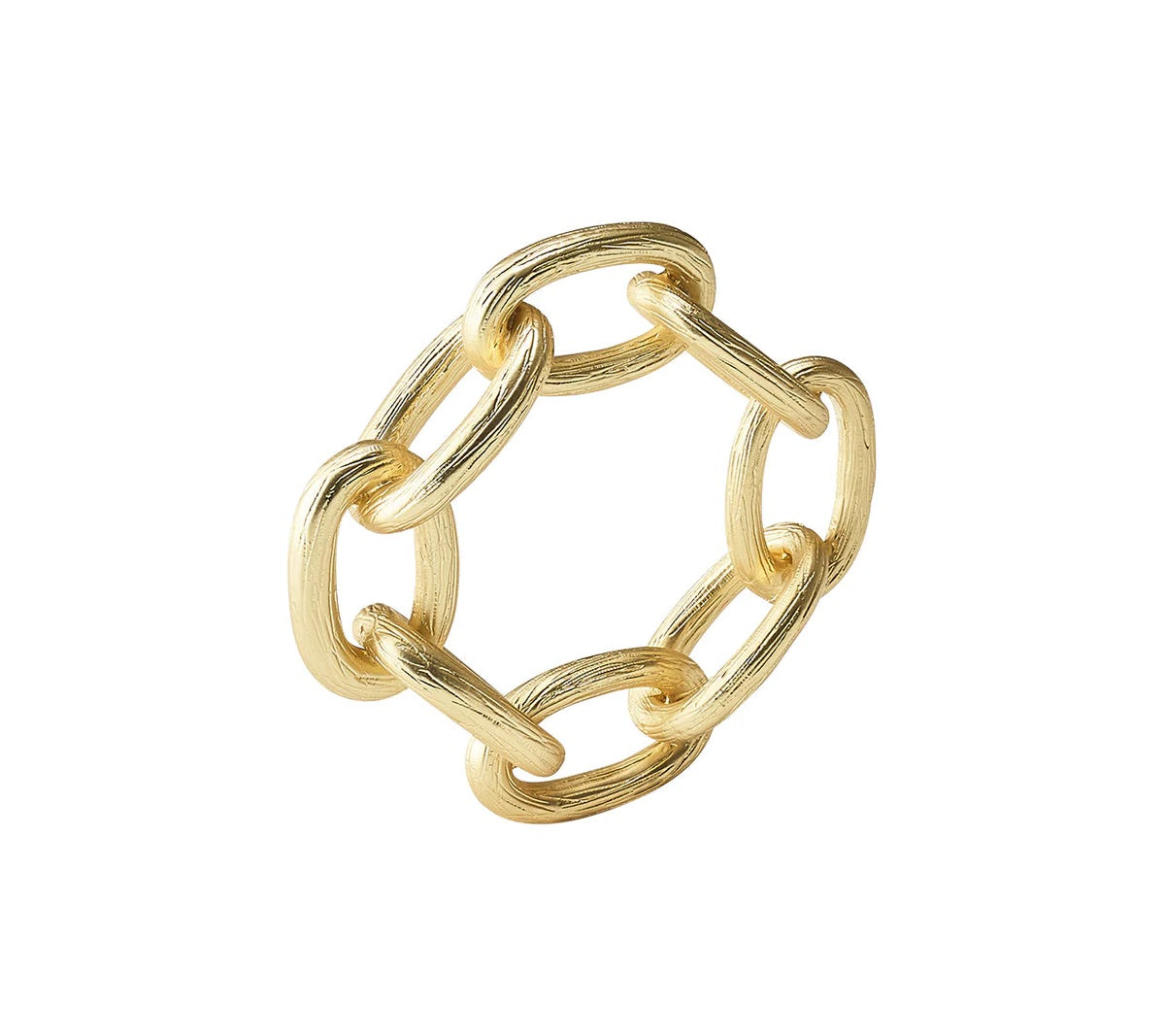 Gold Chain Link Napkin Ring - Set of 4